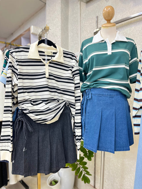 Pleated Wrap Skorts